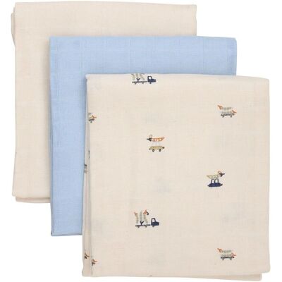 Pippi Salviette in musselin per bebè - 70x70 cm - Blu Celestiale Pippi Salviette in musselin per bebè - 70x70 cm - Blu Celestiale