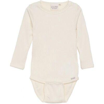 Minymo Baby Body - Langarm Rippstrick Baumwolle Modal - 6169-242 Minymo Baby Body - Langarm Rippstrick Baumwolle Modal - 6169-242