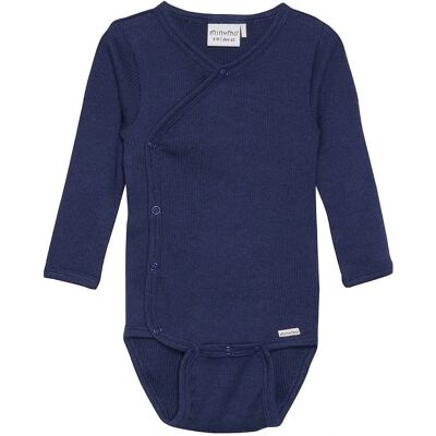 Minymo Mørk Marine Langermet Babyskinne - Baby Bodysuit Minymo Mørk Marine Langermet Babyskinne - Baby Bodysuit