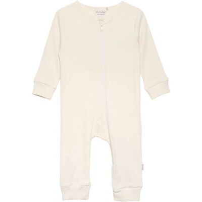 Minymo Baby Bodiesett - Ribbet bomull - Hvit - Babybody Minymo Baby Bodiesett - Ribbet bomull - Hvit - Babybody