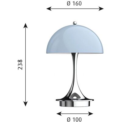 Louis Poulsen Panthella 160 Lampada portatile Opale - Senza fili, Dimmer Louis Poulsen Panthella 160 Lampada portatile Opale - Senza fili, Dimmer