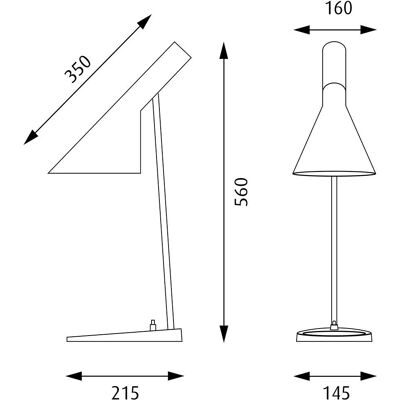 Louis Poulsen AJ Schreibtischlampe Blau Louis Poulsen AJ Schreibtischlampe Blau