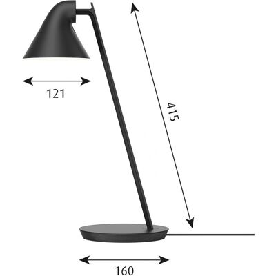 Louis Poulsen NJP Mini LED Tischleuchte - Verstellbar, Kompakt, Weiß Louis Poulsen NJP Mini LED Tischleuchte - Verstellbar, Kompakt, Weiß