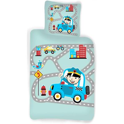 BrandMac Junior Politie Katoenen Duvet Cover Set BrandMac Junior Politie Katoenen Duvet Cover Set