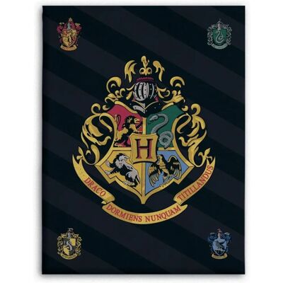 Harry Potter Hogwarts fleecefilt - 100x140 cm - Svart Harry Potter Hogwarts fleecefilt - 100x140 cm - Svart