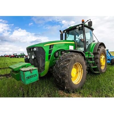 Borg Living Grønn Traktor Barn fleecepledd - 100x140 cm Borg Living Grønn Traktor Barn fleecepledd - 100x140 cm