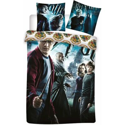 Harry Potter Sengetøy - Dumbledore & Hogwarts - 2-i-1 - Bomull Harry Potter Sengetøy - Dumbledore & Hogwarts - 2-i-1 - Bomull