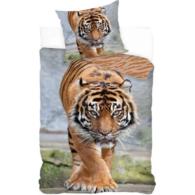 Licens Tigermotiv Bomullssängkläder Sats Licens Tigermotiv Bomullssängkläder Sats