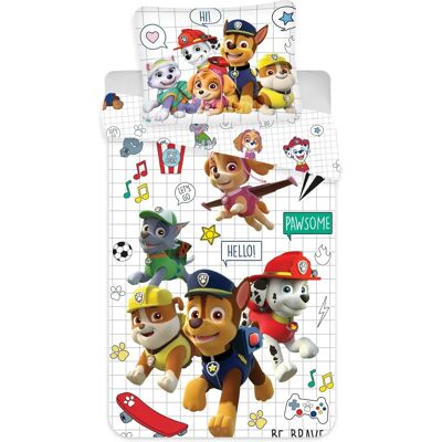 Paw Patrol Pawsome Vendbart Sengetøy - 100x140 cm Paw Patrol Pawsome Vendbart Sengetøy - 100x140 cm