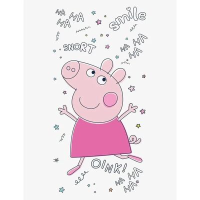 Peppa Pig Strandlaken - 70x140cm, Katoen, Antraciet Peppa Pig Strandlaken - 70x140cm, Katoen, Antraciet
