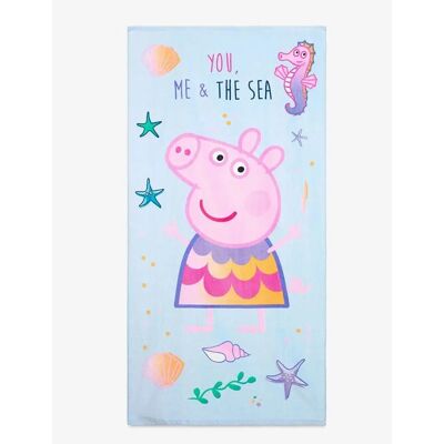 Peppa Pig strandhåndkle - 70x140cm - Bomull - Antrasitt Peppa Pig strandhåndkle - 70x140cm - Bomull - Antrasitt