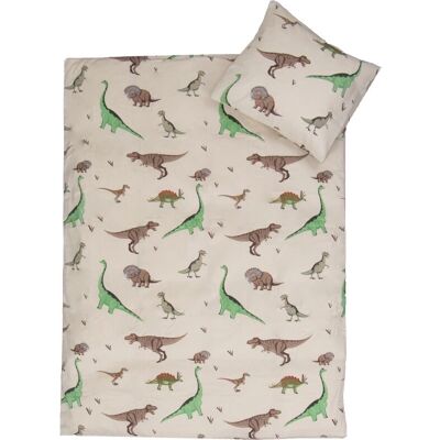 Borg Living Baby Dinosaur Sengetøy - Bomull, OEKO-TEX - 70x100 cm Borg Living Baby Dinosaur Sengetøy - Bomull, OEKO-TEX - 70x100 cm