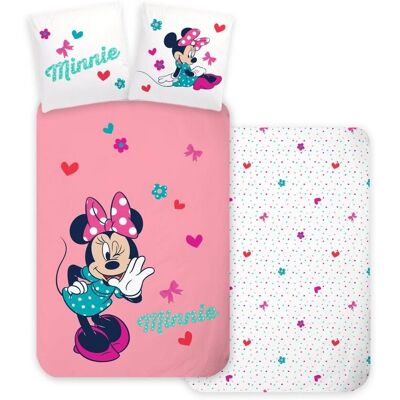 Różowa poszwa na kołdrę Minnie Mouse - Dwustronna - 140x200 cm Różowa poszwa na kołdrę Minnie Mouse - Dwustronna - 140x200 cm