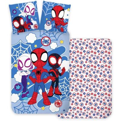 Pościel Spiderman Spidey z bawełny - Jasnoniebieska Pościel Spiderman Spidey z bawełny - Jasnoniebieska