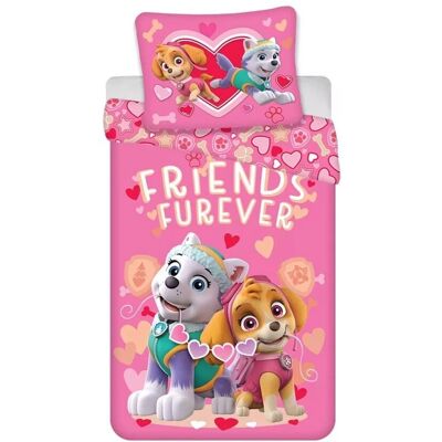 Paw Patrol vaaleanpunainen vuodevaatesetti - 140x200 cm & 70x90 cm - Puuvilla Paw Patrol vaaleanpunainen vuodevaatesetti - 140x200 cm & 70x90 cm - Puuvilla