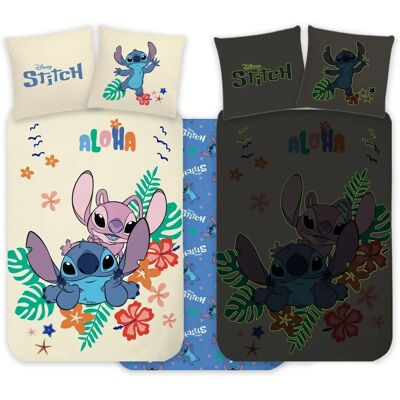 Vendbar glow-in-the-dark bomull sengesett med Stitch og Angel - Barnerom Vendbar glow-in-the-dark bomull sengesett med Stitch og Angel - Barnerom