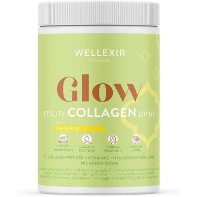 Wellexir - Glow Beauty Collagen Drink Lemonade - 360g - Unterstützt Haut & Haare Wellexir - Glow Beauty Collagen Drink Lemonade - 360g - Unterstützt Haut & Haare