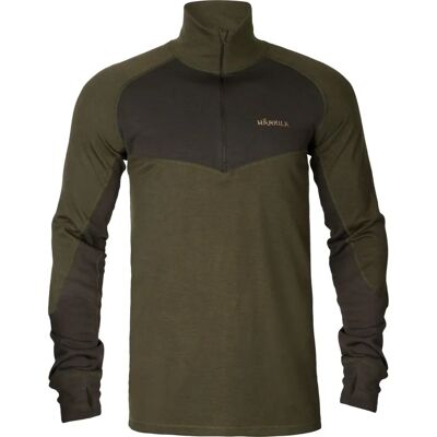 Härkila Base Warm Zip Neck Willow Green/Shadow Brown - Undertrøye Härkila Base Warm Zip Neck Willow Green/Shadow Brown - Undertrøye
