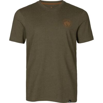 T-shirt Seeland Saker Melange Zielony - Męski Oddychający Top T-shirt Seeland Saker Melange Zielony - Męski Oddychający Top