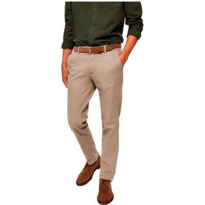 Selected Marrón Modèle - Pantalons à Ajustement Flexible - Publicité Selected Marrón Modèle - Pantalons à Ajustement Flexible - Publicité