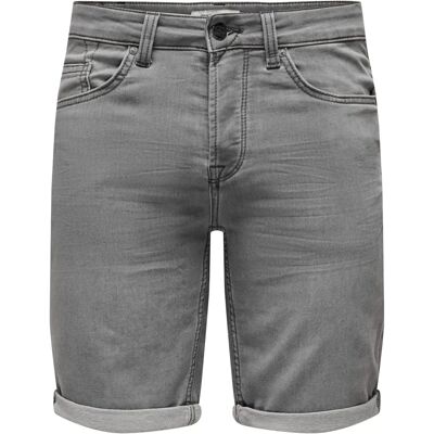 Only & Sons Ply Life Reg Shorts grå denim Only & Sons Ply Life Reg Shorts grå denim
