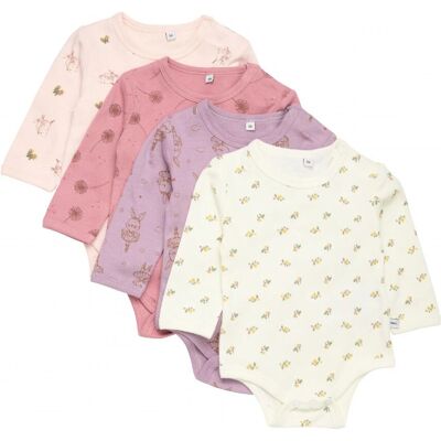 Pippi Babywear 3819_508_62 Body bébé - Manche longue - Pack de 4 Pippi Babywear 3819_508_62 Body bébé - Manche longue - Pack de 4