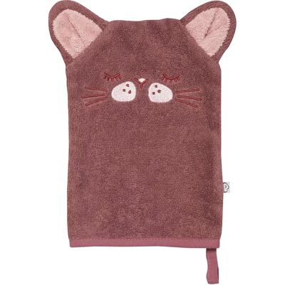 Pippi Baby Lingette en coton biologique - 14x21cm - Chat Rose Pippi Baby Lingette en coton biologique - 14x21cm - Chat Rose