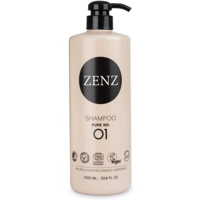 ZENZ Organic No.01 Ren Shampoo - 1000 ml - Til følsom hovedbund ZENZ Organic No.01 Ren Shampoo - 1000 ml - Til følsom hovedbund