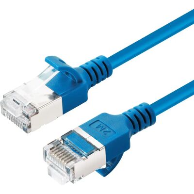 MicroConnect Câble Cat6a U/FTP Fin - 1m - Bleu - Réseaux - Publicité MicroConnect Câble Cat6a U/FTP Fin - 1m - Bleu - Réseaux - Publicité
