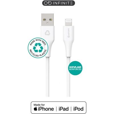 eSTUFF ES601270 Hvit 2m Lightning-kabel - Lightning Kabel eSTUFF ES601270 Hvit 2m Lightning-kabel - Lightning Kabel