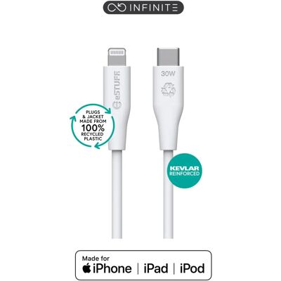 eSTUFF ES602270 Lightning Kabel - 3m Hvit eSTUFF ES602270 Lightning Kabel - 3m Hvit