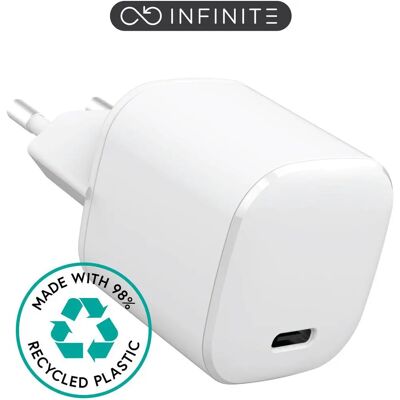 eSTUFF ES637025 20W Hurtigoplader - USB-C, Genbrugt plast eSTUFF ES637025 20W Hurtigoplader - USB-C, Genbrugt plast