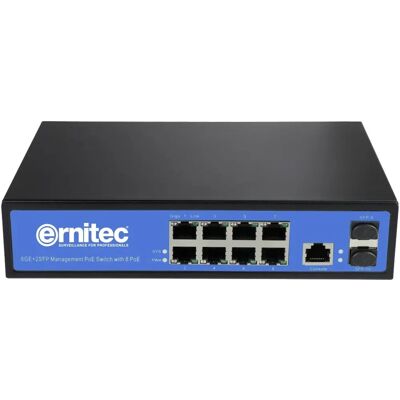 Ernitec Electra-M08 Managed Layer 2 Netwerkswitch - 8 Gigabit Poorten Ernitec Electra-M08 Managed Layer 2 Netwerkswitch - 8 Gigabit Poorten