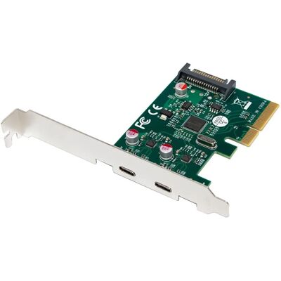 MicroConnect PCIe X4 ASM1142 - 10Gbps USB-C grensesnittkort MicroConnect PCIe X4 ASM1142 - 10Gbps USB-C grensesnittkort