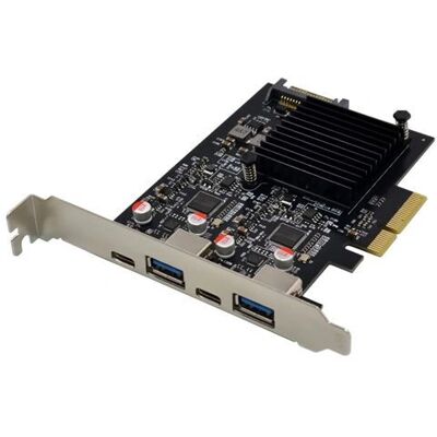 MicroConnect PCIe X4 ASM3142 10Gbps USB 3.1 - Grensesnittkort MicroConnect PCIe X4 ASM3142 10Gbps USB 3.1 - Grensesnittkort