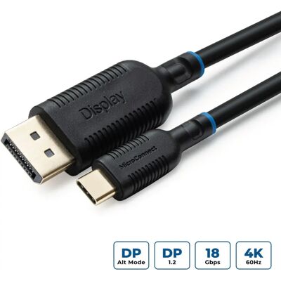 MicroConnect USB-C zu DisplayPort Adapterkabel 5m - Videoschnittstelle MicroConnect USB-C zu DisplayPort Adapterkabel 5m - Videoschnittstelle