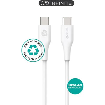 eSTUFF Infinite - USB-C Kabel - 1M - Hvit - USB Kabel eSTUFF Infinite - USB-C Kabel - 1M - Hvit - USB Kabel