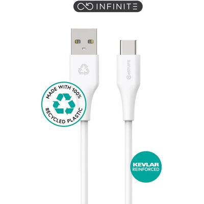 eSTUFF USB-kabel 2m Hvit - USB 2.0 - Miljøvennlig eSTUFF USB-kabel 2m Hvit - USB 2.0 - Miljøvennlig