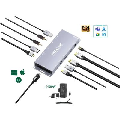 Vivolink Vivolink Vlusbchub3 USB-Grafikadapter - USB-Hub für Konferenz Vivolink Vivolink Vlusbchub3 USB-Grafikadapter - USB-Hub für Konferenz
