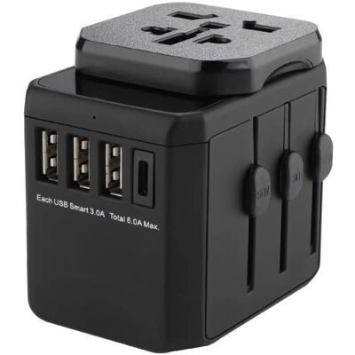 MicroConnect Reiseadapter - 3 USB A, EU Stecker - Schwarz MicroConnect Reiseadapter - 3 USB A, EU Stecker - Schwarz