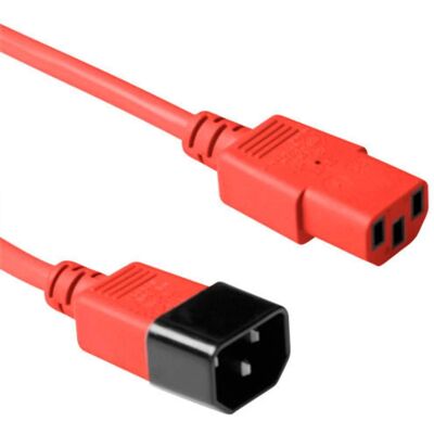 Câble d'alimentation Microconnect C14F à C13M - 3m Rouge Câble d'alimentation Microconnect C14F à C13M - 3m Rouge