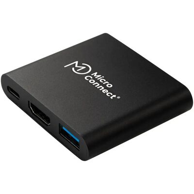 MicroConnect USB-C Multiport Adapter - W128440705 - Laptop Docking - Hvit MicroConnect USB-C Multiport Adapter - W128440705 - Laptop Docking - Hvit