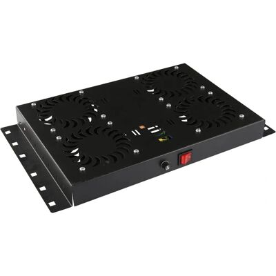 Lanview RAF120BL - 4 Ventilatori, Termostato Analogico - Accessorio per Rack Lanview RAF120BL - 4 Ventilatori, Termostato Analogico - Accessorio per Rack