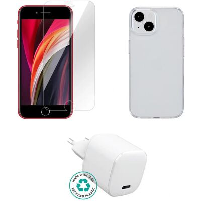eSTUFF Cargador y Accesorios para iPhone SE 2022 - Blanco, Transparente eSTUFF Cargador y Accesorios para iPhone SE 2022 - Blanco, Transparente