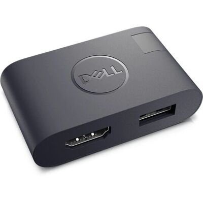 Dell - DA20 - Schwarz - USB-C zu HDMI/USB-A Adapter Dell - DA20 - Schwarz - USB-C zu HDMI/USB-A Adapter