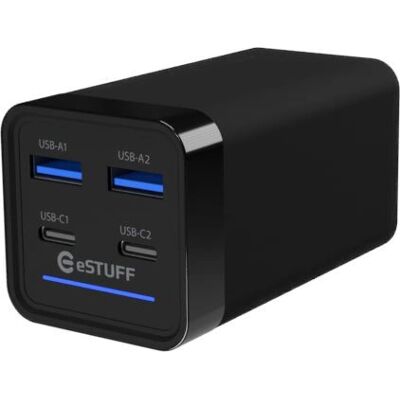 Cargador Universal GaN 65W eSTUFF ES635200 - Cargador para Dispositivos Móviles Cargador Universal GaN 65W eSTUFF ES635200 - Cargador para Dispositivos Móviles