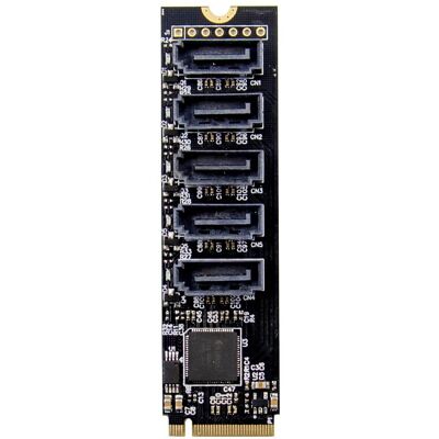 MicroConnect M.2 Key M SATA3.0 utvidelseskort - Svart MicroConnect M.2 Key M SATA3.0 utvidelseskort - Svart