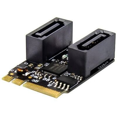MicroConnect M.2 B+M ASM1061 2-SATA III Grensesnittkort - Intern MicroConnect M.2 B+M ASM1061 2-SATA III Grensesnittkort - Intern