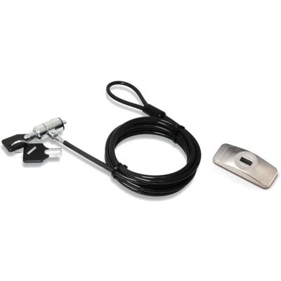 Candado de cable eSTUFF Placa Adhesiva - 1.8m - Seguro para dispositivos K-Slot Candado de cable eSTUFF Placa Adhesiva - 1.8m - Seguro para dispositivos K-Slot