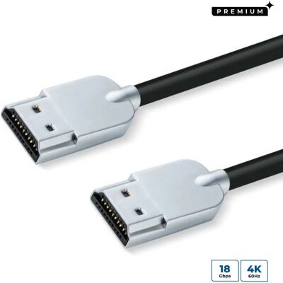 MicroConnect Câble HDMI 2m Ultra HD 4K Fin - HDMI 2.0 - Publicité MicroConnect Câble HDMI 2m Ultra HD 4K Fin - HDMI 2.0 - Publicité